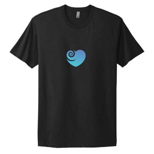 Spiral Blue Heart Black Shirt 2023 Thumbnail