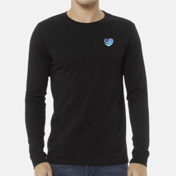 Spiral Blue Heart Long Sleeve Shirt Thumbnail