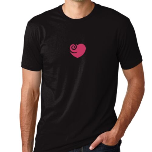 Spiral Pink Heart Black Charities Shirt Thumbnail